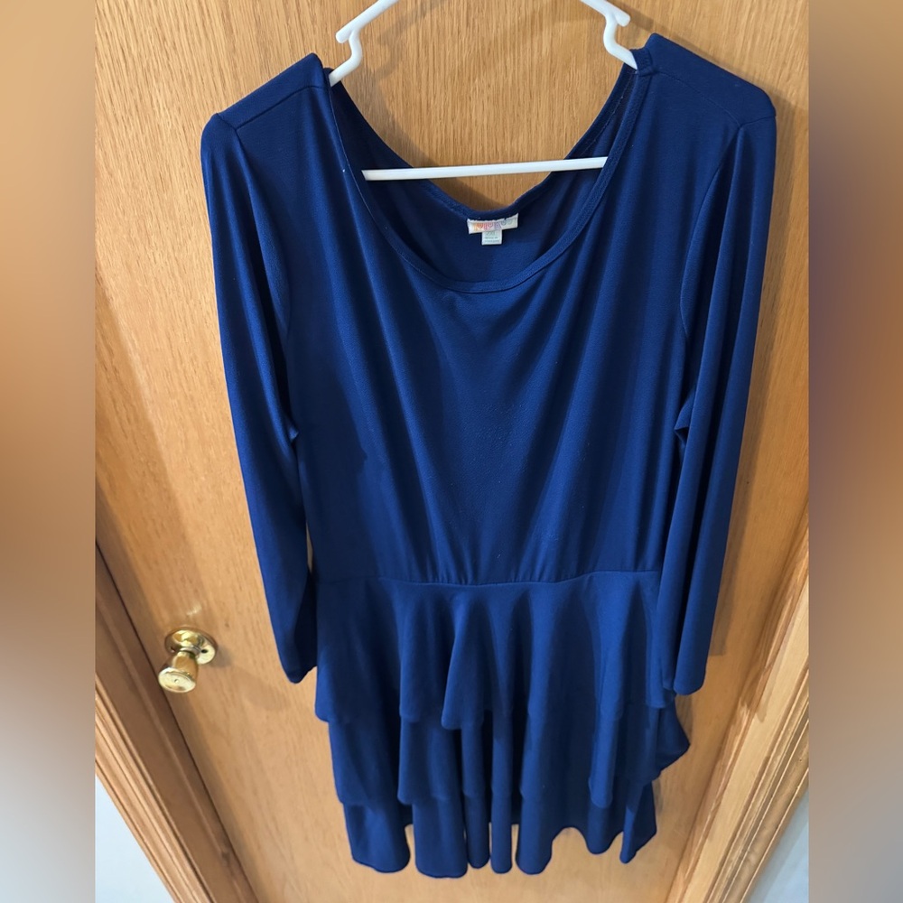 Lularoe Georgia Dress Blue Jewel-Tone 2XL